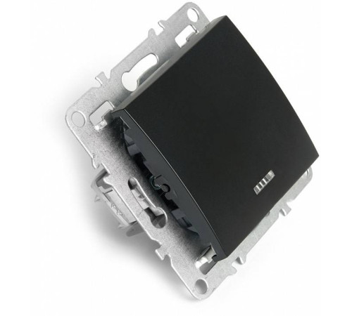 Выключатель одноклавишный с подсветкой без рамки Stekker Эрна 49146