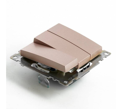 Выключатель трехклавишный без рамки Stekker Катрин 49174