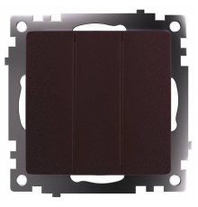 Выключатель трехклавишный без рамки Stekker Катрин 49175