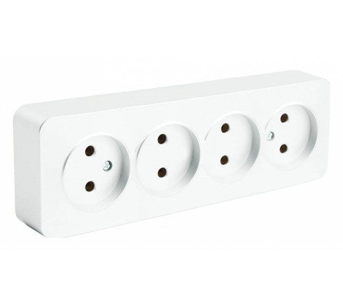 Розетка четверная без заземления Stekker София 49307