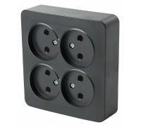 Розетка четверная без заземления Stekker София 49508