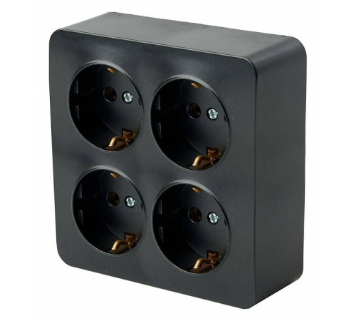 Розетка четверная с заземлением Stekker София 49510