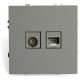 ТВ-розетка и розетка Ethernet RJ-45 без рамки Stekker Эмили 49950