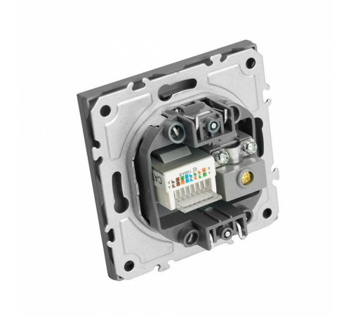 ТВ-розетка и розетка Ethernet RJ-45 без рамки Stekker Эмили 49950