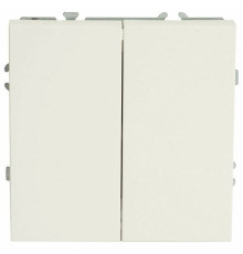 Выключатель двухклавишный без рамки Stekker Эмили 50162