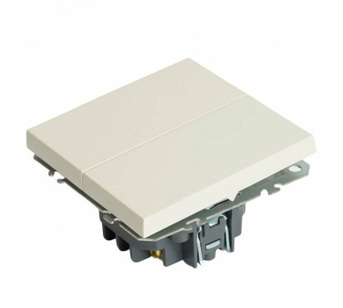 Выключатель двухклавишный без рамки Stekker Эмили 50162