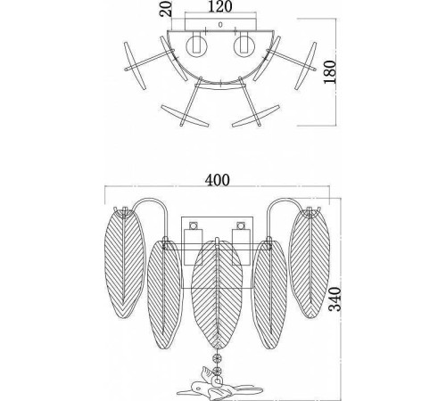 Накладной светильник Favourite Philomela 3054-2W