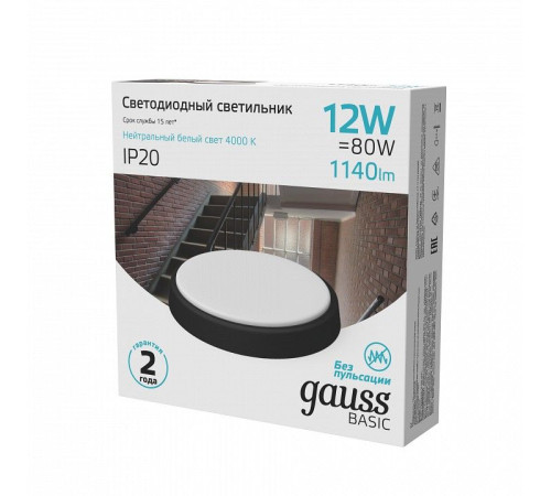 Накладной светильник Gauss 193411312B