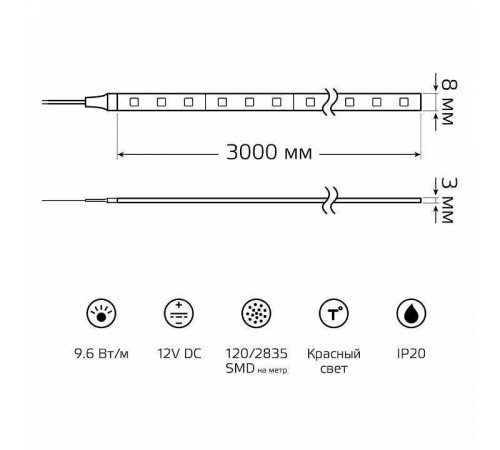 Лента светодиодная Gauss Basic BT066