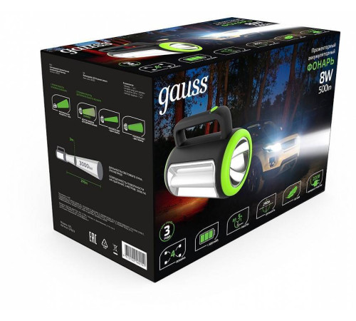 Фонарь ручной Gauss GF600 GF603