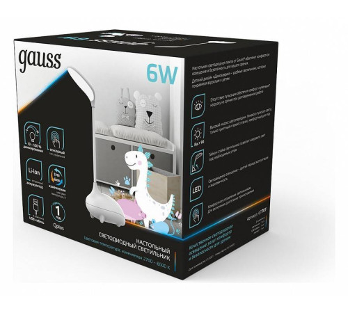Настольная лампа декоративная Gauss Qplus GT7011