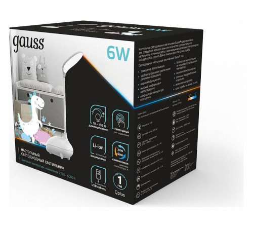 Настольная лампа декоративная Gauss Qplus GT7011