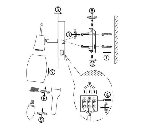 Бра Globo Gillian 54983-1