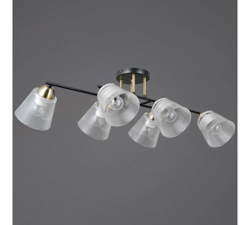 Люстра на штанге ILLUMICO IL0845 IL0845-6CSQ-25BKAB ELITE