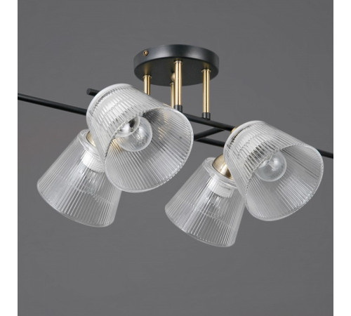 Люстра на штанге ILLUMICO IL0845 IL0845-6CSQ-25BKAB ELITE