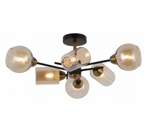 Люстра на штанге ILLUMICO IL8243-6COU-79 BK GD