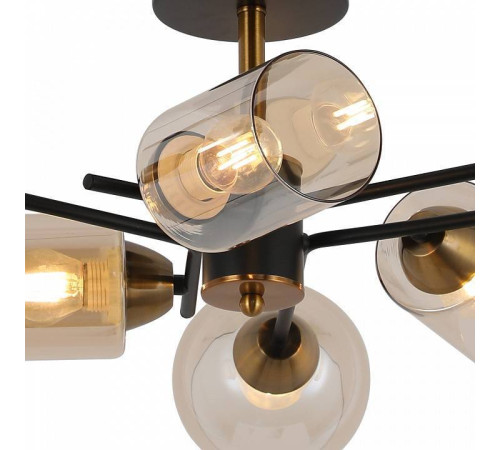 Люстра на штанге ILLUMICO IL8243-6COU-79 BK GD