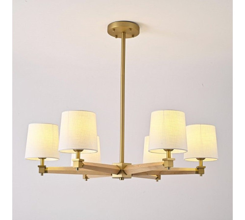 Люстра на штанге Imperiumloft Jorgenson White/Light wood STAVRA01