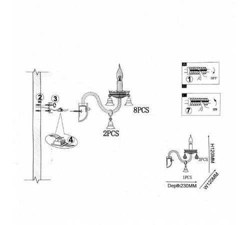 Бра Imperiumloft RAINBOW rainbow-6-wall-01