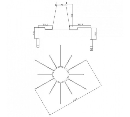 Подвесная люстра Imperiumloft Suspension01
