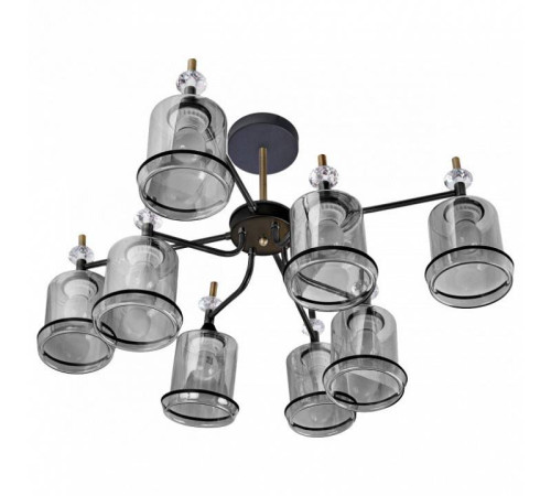 Люстра на штанге Imex MD.4890 8 ламп MD.4890-8-S COFFEE+FGD