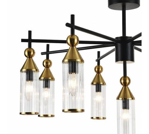 Люстра на штанге Indigo Torazzo 13037/9R Black