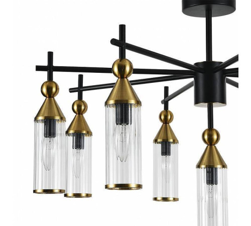 Люстра на штанге Indigo Torazzo 13037/9R Black