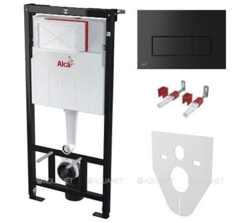 Комплект инсталляции 4 в 1 AlcaPlast AM101/1120-4:1 RU M578-0001 кнопка M578 черный мат