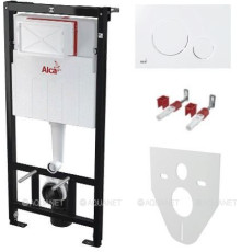 Комплект инсталляции 4 в 1 AlcaPlast AM101/1120-4:1 RU M670-0001 кнопка M670 белый
