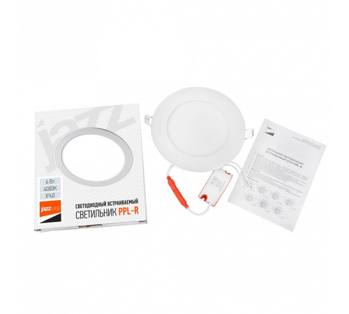 Встраиваемый светильник Jazzway PPL-R 6w 4000K IP40 WH