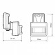 Датчик движения Jazzway PMS-IR 017 1200W 120° 2-12m IP44 WH