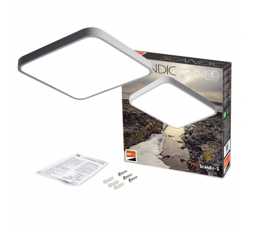 Накладной светильник Jazzway PPB Scandic-S 54w 4000K GR IP20 420*430*50