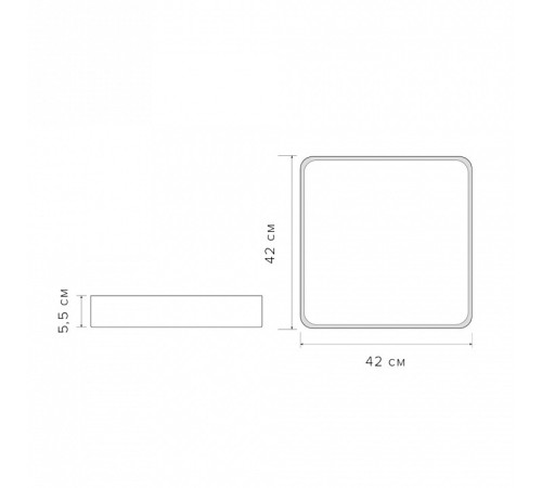 Накладной светильник Jazzway PPB Scandic-S 54w 4000K GR IP20 420*430*50