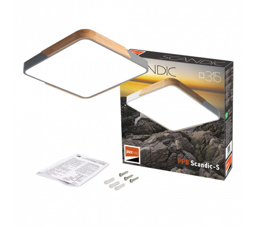 Накладной светильник Jazzway PPB Scandic-S 24w 4000K GR/W IP20 300*300*50