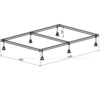 Каркас для литьевого поддона Aquanet 1200x900 мм сталь 00267178