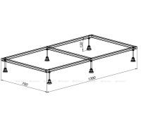 Каркас для литьевого поддона Aquanet 1400x800 мм сталь 00267179