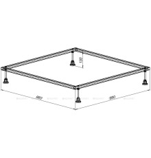 Каркас для литьевого поддона Aquanet 1000x1000 мм сталь 00267176