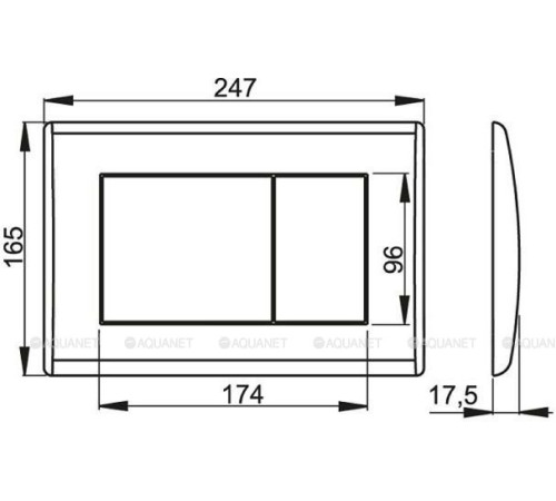 Кнопка смыва AlcaPlast белый M270