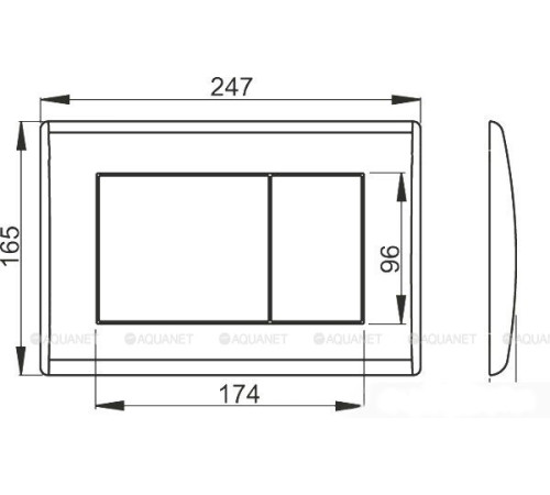 Кнопка смыва AlcaPlast хром матовый M272