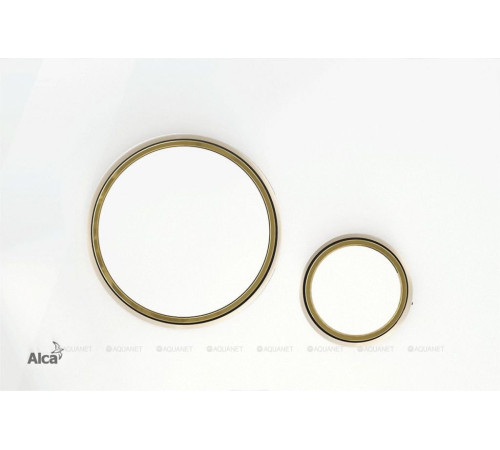 Кнопка смыва AlcaPlast M775 белый/золото M775