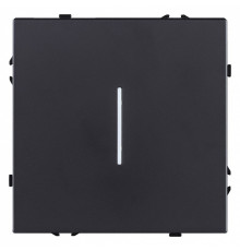 Выключатель одноклавишный с подсветкой без рамки Kollinger Eclipse EC-012BK