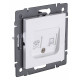 Розетка двойная RJ-11 и Ethernet RJ-45, без рамки Kollinger REA-011WH