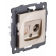 ТВ-розетка и розетка Ethernet RJ-45 без рамки Kollinger REA-012GD