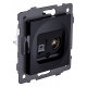 ТВ-розетка и розетка Ethernet RJ-45 без рамки Kollinger REA-021BK