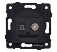 ТВ-розетка и розетка Ethernet RJ-45 без рамки Kollinger  REA-021BM