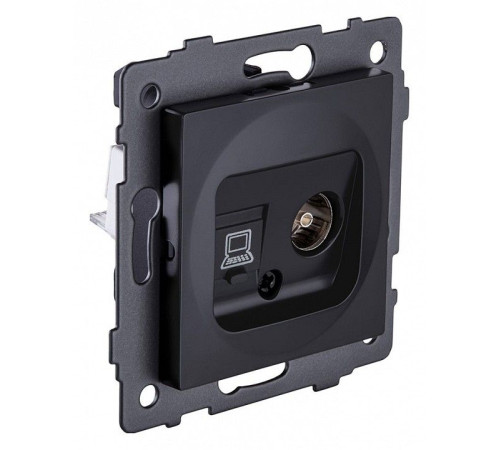 ТВ-розетка и розетка Ethernet RJ-45 без рамки Kollinger REA-021BM