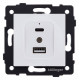 Розетка 2хUSB type A и C без рамки Kollinger REA-037WH