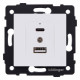 Розетка 2хUSB type A и C без рамки Kollinger REA-037WM