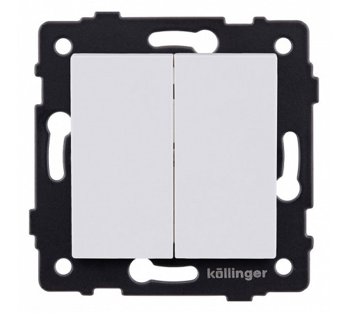 Выключатель двухклавишный без рамки Kollinger REA-S-011WM