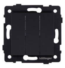 Выключатель трехклавишный без рамки Kollinger  REA-S-012BM